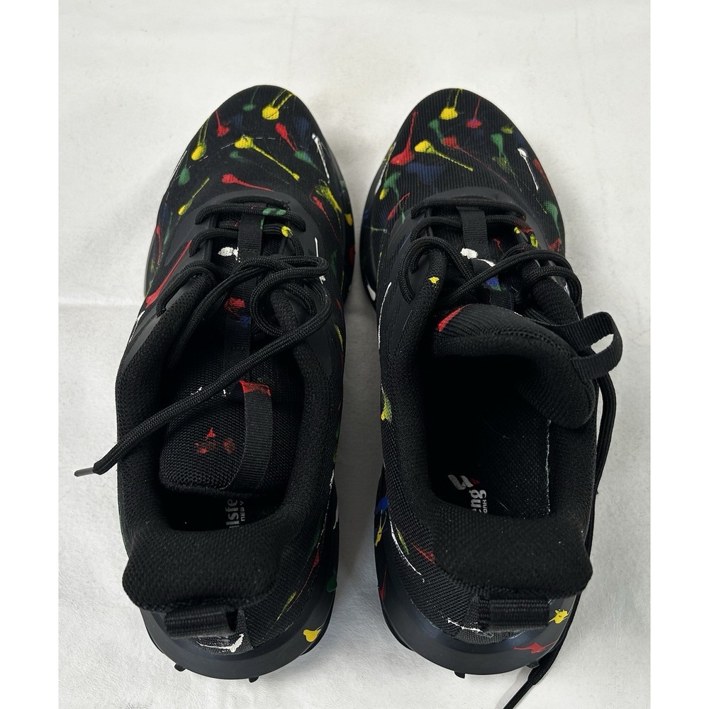 Soulsfeng Sneakers Running Shoes Men's Sz 15.5 Black Olympic Spray Paint Splash - Picture 5 of 16